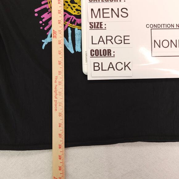 Def Leppard Animal Crew Neck Graphic Band T Shirt Adult Mens Size L Black - Picture 8 of 9